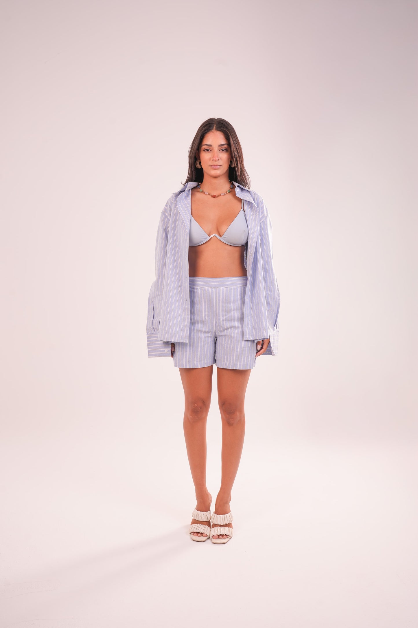 Bleu Matin Linen Chemise